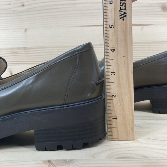 Sam Edelman Womens Penny Loafers Tully Shoes Sz 8.5 Alpine Green Gold Leather - Picture 10 of 16